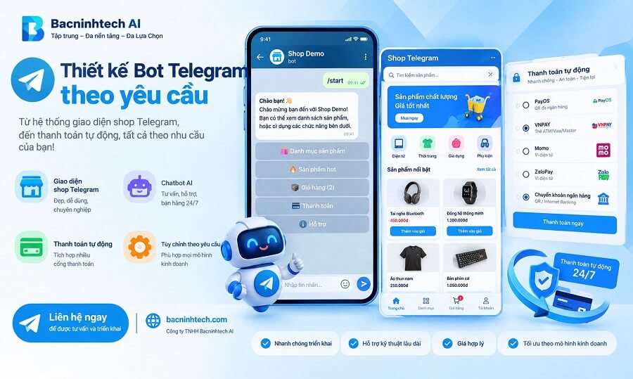 Dịch vụ thiết kế bot shop telegram