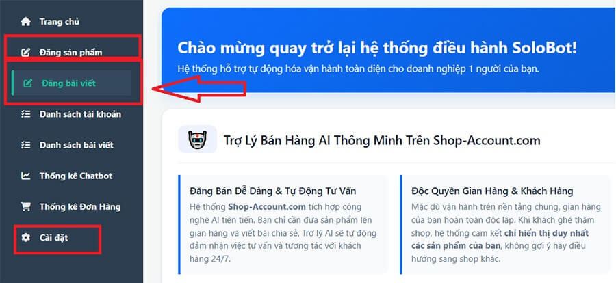 Dữ liệu chủ shop cung cấp chính là kiến thức để Chatbot AI tư vấn khách hàng